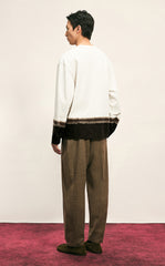 T-Shirt / CROQUIS Needle-Spliced Brushed Cotton Blend T-Shirt