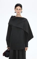 Coat / JNBY Relaxed Wool Silk Blend Jacket