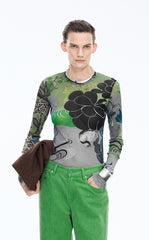 T-Shirt / JNBY Printed Slim Fit Long-Sleeve Tee