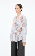 Shirt / JNBY Botanical Print Oversized Cotton Shirt