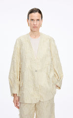 Blazer / JNBY Oversized 3D Jacquard Collarless Blazer