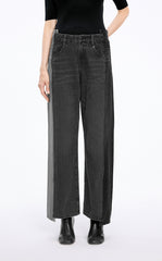 Pants / JNBY Contrast Panels Straight-Leg Jeans