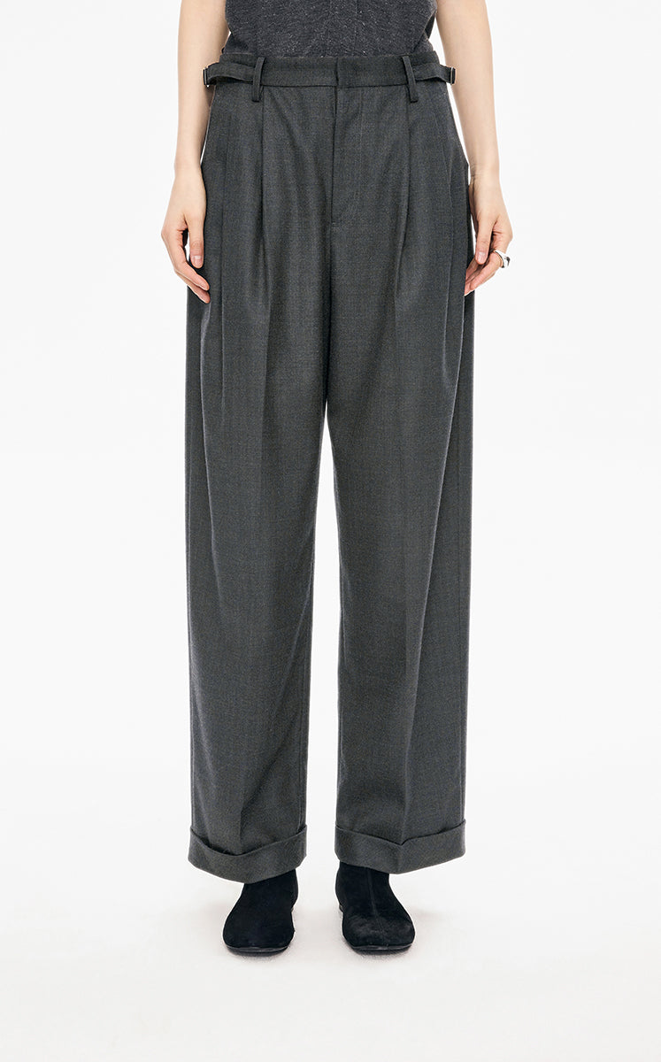 Pants / JNBY Straight-Leg Wool-Blend Trousers