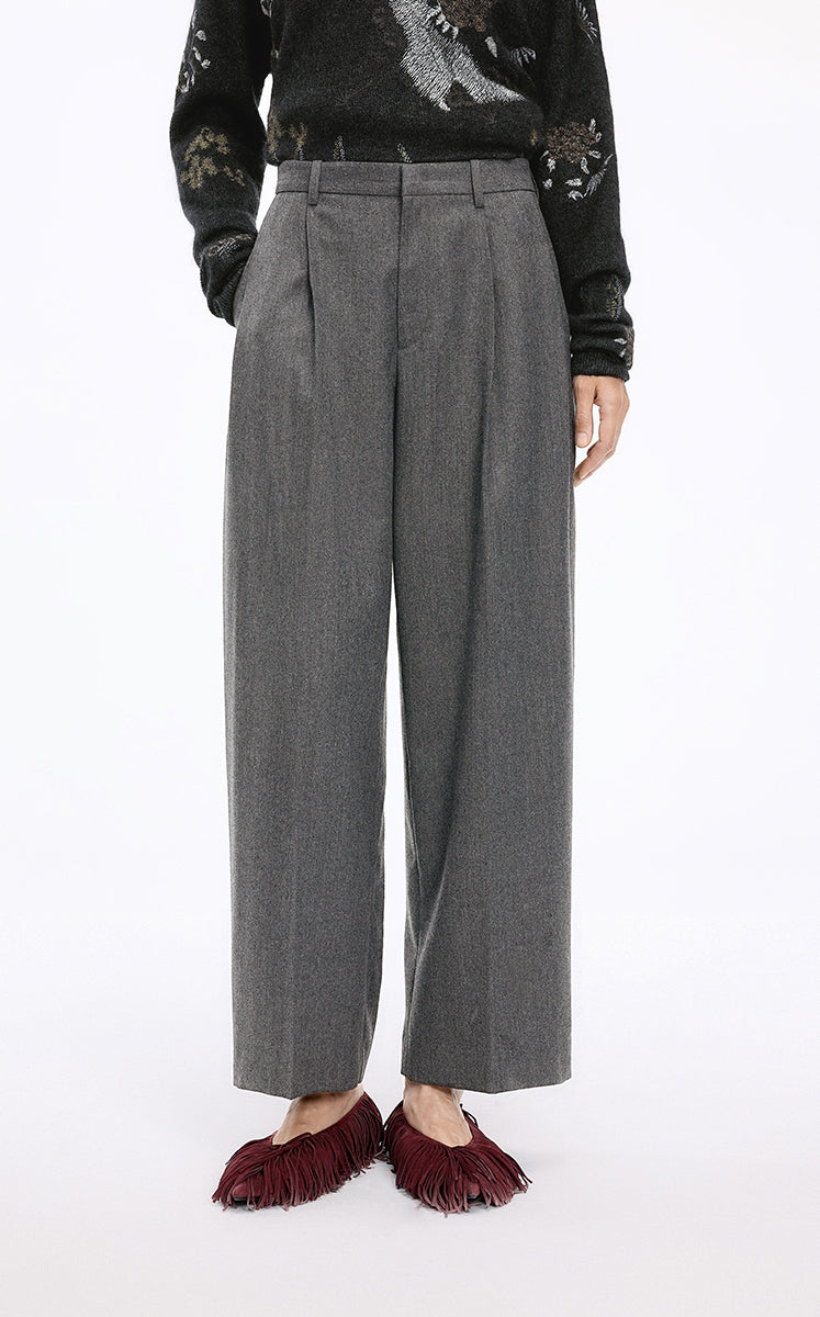 Pants / JNBY Wide-Leg Wool Blend Trousers