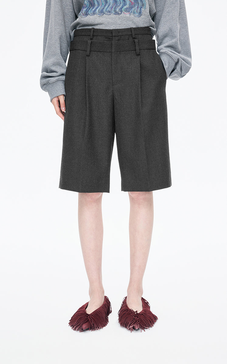 Pants / JNBY Straight-Leg Wool Blend Bermuda pants