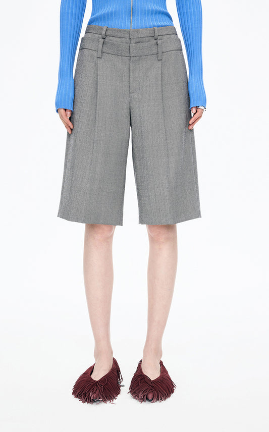 Pants / JNBY Straight-Leg Wool Blend Bermuda pants