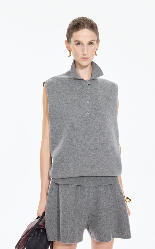 Sweater / JNBY Wool Polo Knit Vest