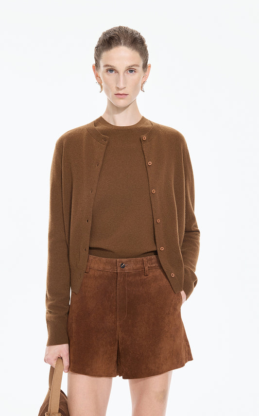 Sweater / JNBY Cropped Wool-Cashmere Cardigan