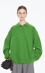 Sweater / JNBY Classic Wool Blend Polo Pullover