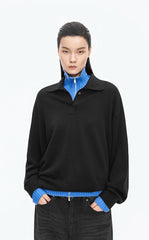 Sweater / JNBY Oversized Wool-Cashmere Polo Pullover