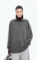 Sweater / JNBY Oversized Wool-Cashmere Polo Pullover