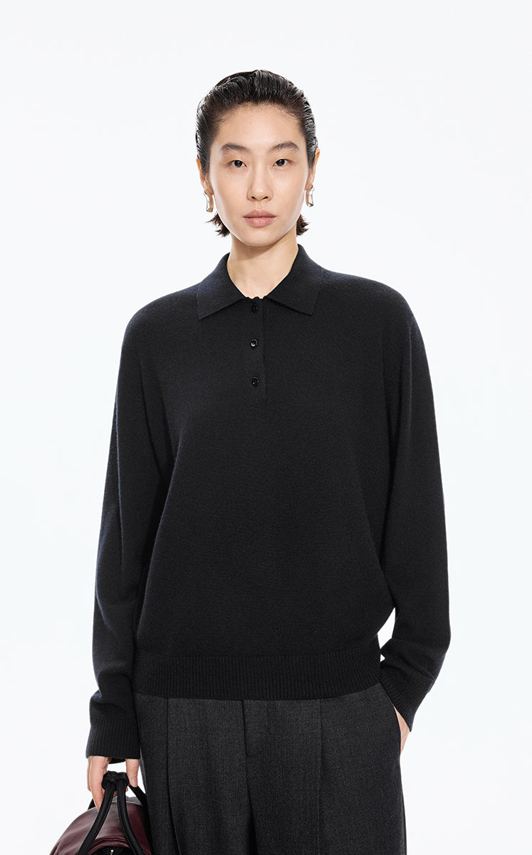 Sweater / JNBY O-shaped Wool-Cashmere Pullover