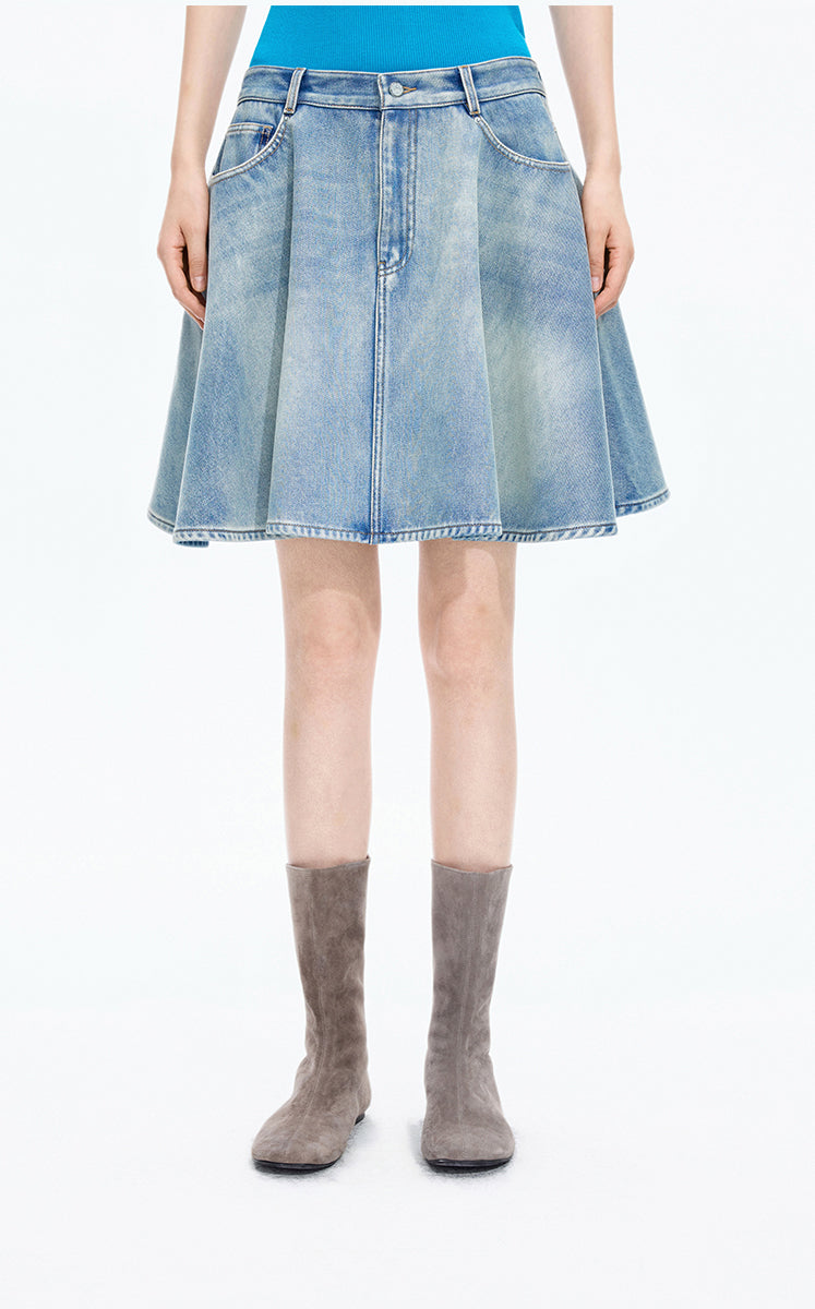 Skirt / JNBY A-Line Short Denim Skirt