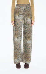 Pants / JNBY Wide-Leg Printed Denim Trousers