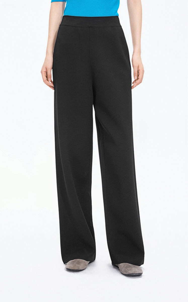Pants / JNBY Wide-Leg Ribbed Blend Trousers