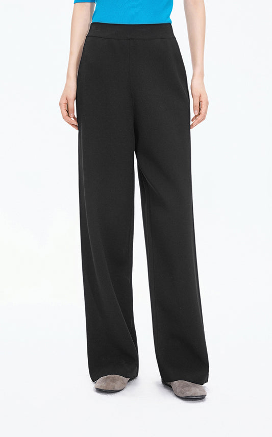 Pants / JNBY Wide-Leg Ribbed Blend Trousers