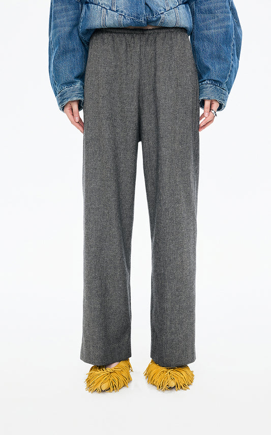 Pants / JNBY Straight-Leg Drawstring Wool Blend Trousers