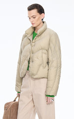 Down Coat / JNBY Curved Quilted Short Down Coat