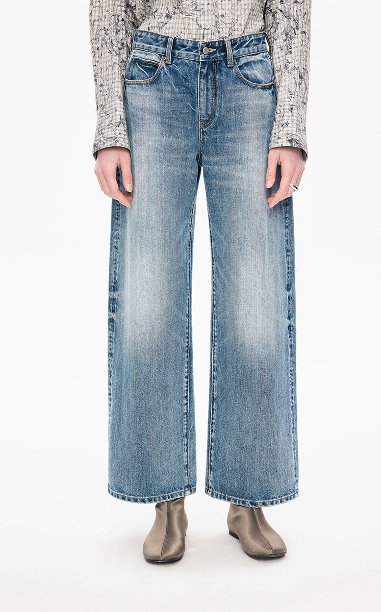 Pants / JNBY Relaxed Wide-Leg Long Jeans