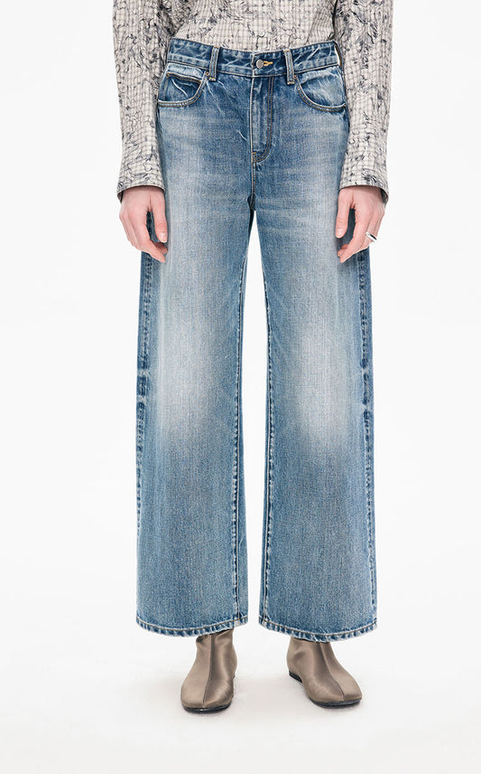 Pants / JNBY Relaxed Wide-Leg Long Jeans