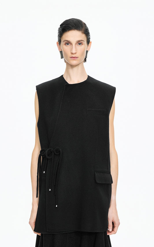 Vest / JNBY Double-Faced Collarless Wool Vest