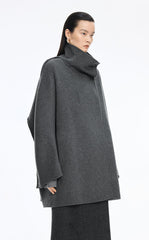 Coat / JNBY Convertible Collar Oversized Wool Blend Coat