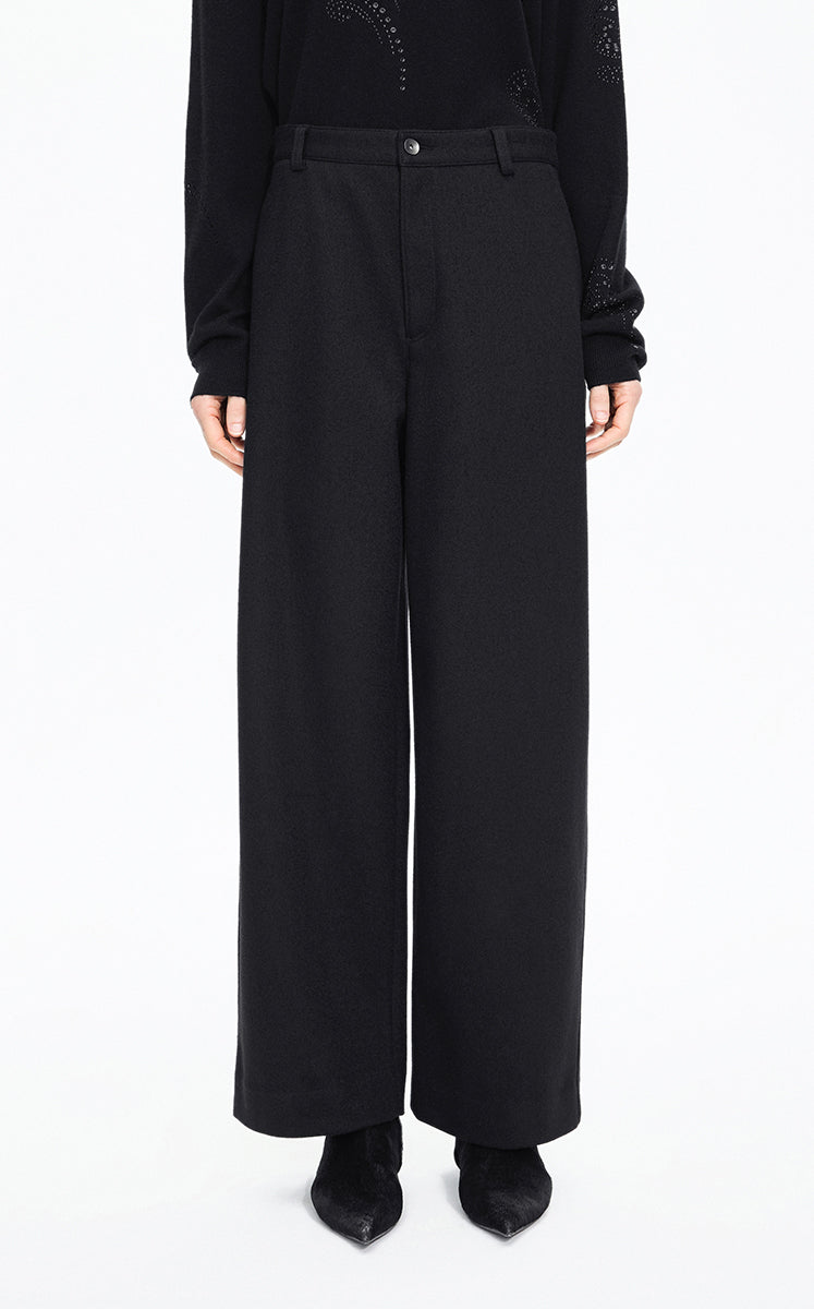 Pants / JNBY Wool-Blend Relaxed Tapered Trousers