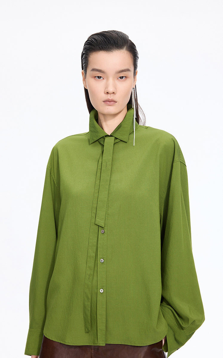 Shirt / JNBY Textured Oversized Long Sleeve Shirt