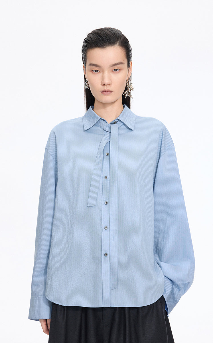 Shirt / JNBY Textured Oversized Long Sleeve Shirt
