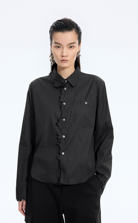 Shirt / JNBY Cut-Out Floral Dimensional Shirt