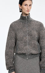 Sweater / JNBY Stand Collar Lightweight Short Cardigan
