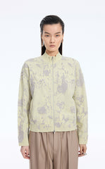 Sweater / JNBY Floral Pattern Short T-Shape Cardigan