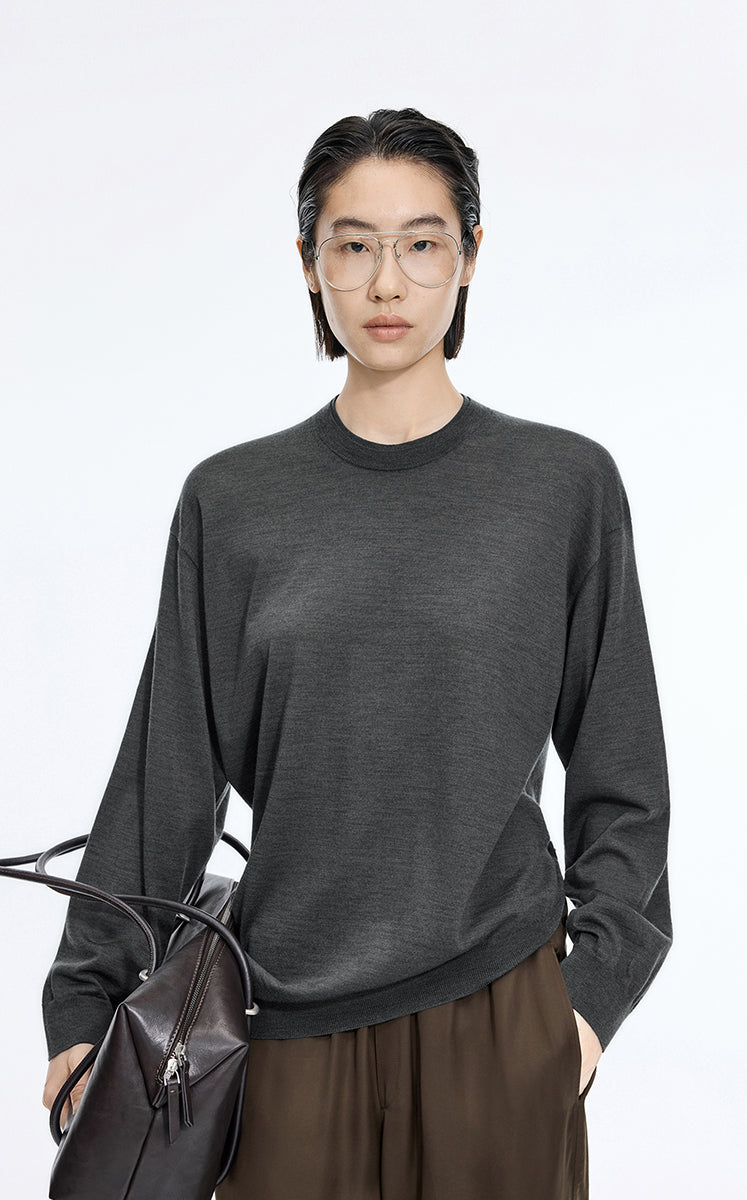 Sweater / JNBY Machine-Washable Merino Wool Pullover