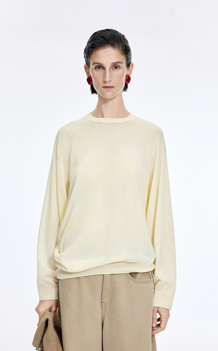 Sweater / JNBY Machine-Washable Merino Wool Pullover