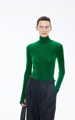 T-Shirt / JNBY Slim-Fit Velvet Long-Sleeve T-Shirt