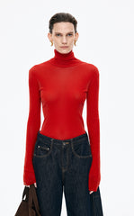 T-Shirt / JNBY Slim-Fit Velvet Long-Sleeve T-Shirt