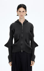 Sweater / JNBY Textured Stretch Longline Hooded Cardigan