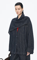 Jacket / JNBY Oversize Detachable Scarf Denim Jacket