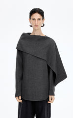 Coat / JNBY Relaxed Wool Silk Blend Jacket