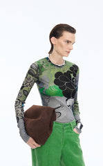 T-Shirt / JNBY Printed Slim Fit Long-Sleeve Tee