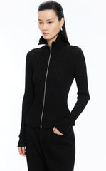 Sweater / JNBY Fitted Wool Blend Cropped Cardigan