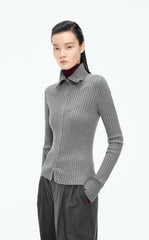 Sweater / JNBY Fitted Wool Blend Cropped Cardigan