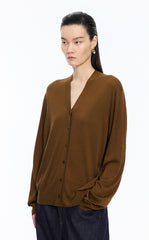 Sweater / JNBY Loose V-neck Silk-Cotton Cardigan