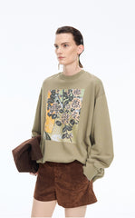 Sweatshirt / JNBY Oriental Print Cotton Pullover