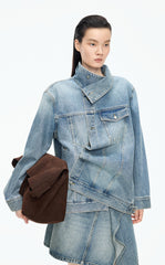 Jacket / JNBY Oversized Asymmetric Cut Denim Jacket