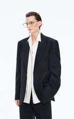 Blazer / JNBY Loose Notch Lapel Wool-Silk Blazer
