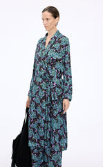 Coat / JNBY Floral Print Longline Trench Coat