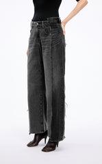Pants / JNBY Contrast Panels Straight-Leg Jeans