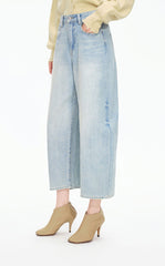 Pants / JNBY Cuffed Tapered Banana Cropped Jeans