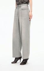 Pants / JNBY Tapered Washed Black Denim Trousers